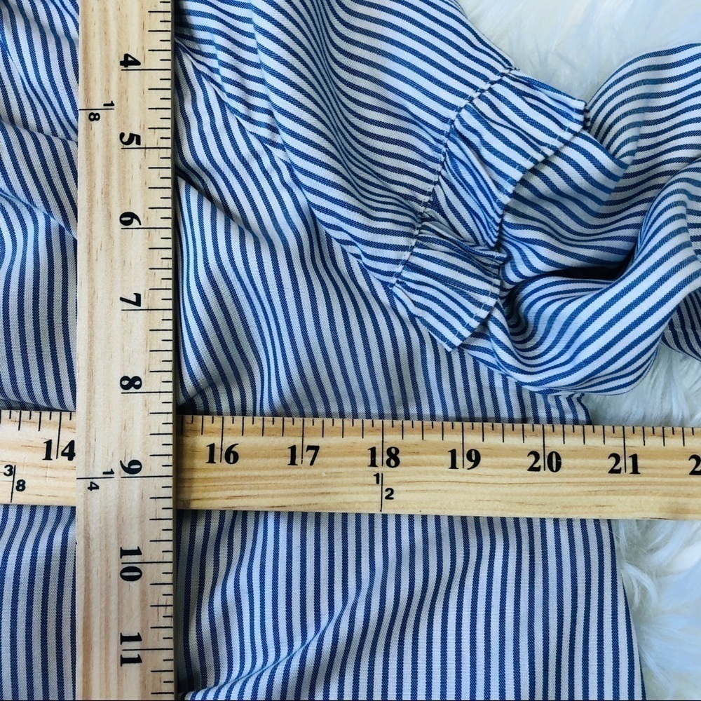 Madewell NWT Stripe Collarless Shirt XS - Picture 7 of 8